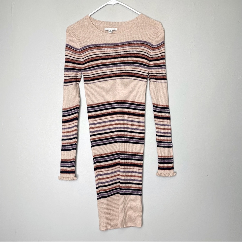 American Eagle 90’s y2k Sweater Dress Stripes Large